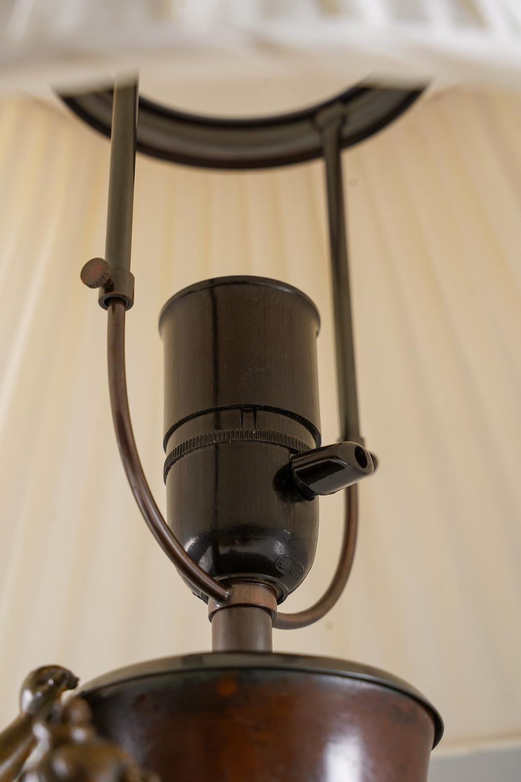 Lighting Bronze Table Lamp From A Vase By Eugène Provost, France photo