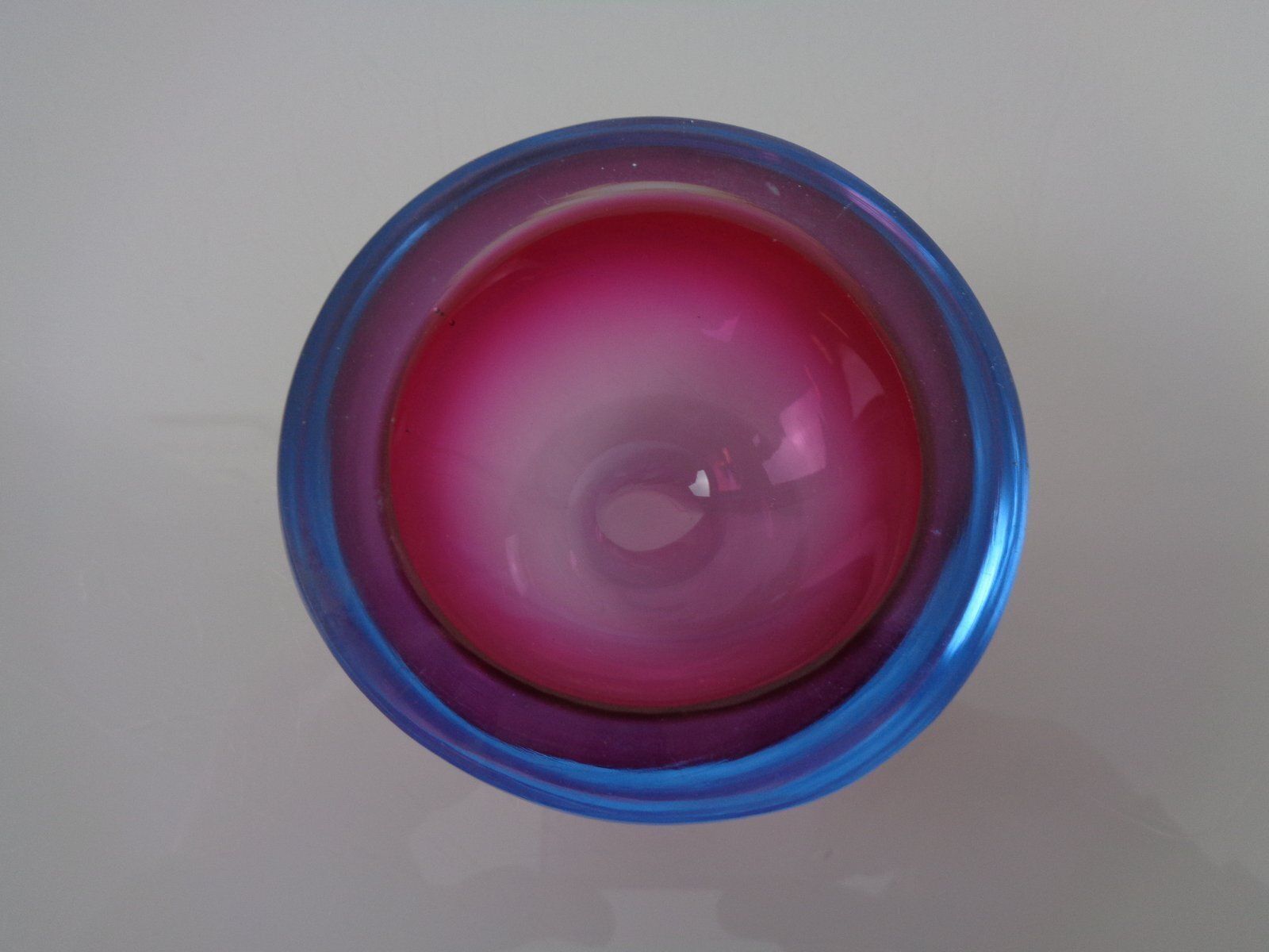 Sommerso Murano Glass Ashtray, Italy, 1960s photo vintage