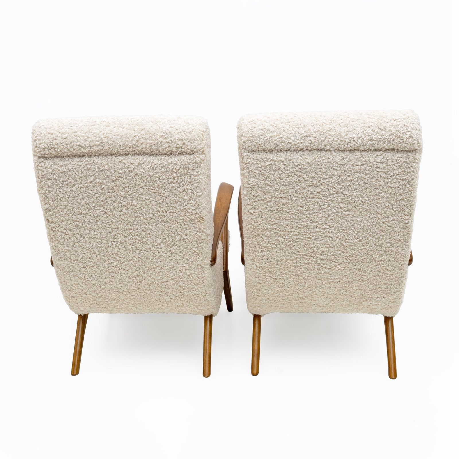 Attribute To Paolo Buffa Mid Century Modern Italian Bouclè Armchairs, Pair photo Furniture