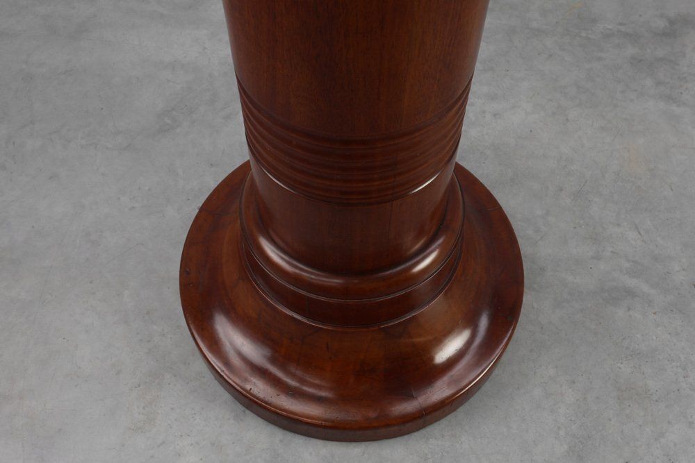Art Deco Sculptural Wooden Pedestal, France, 1925 photo vinterior