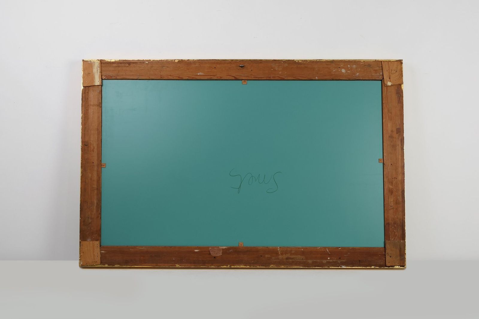 photo for sale Large Baroque French Rustic Oak Wall Mirror, 1850s