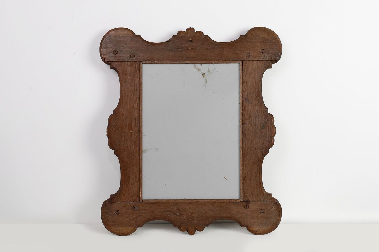 photo for sale Baroque Oak Carved Wall Mirror, Belgium, 1900s