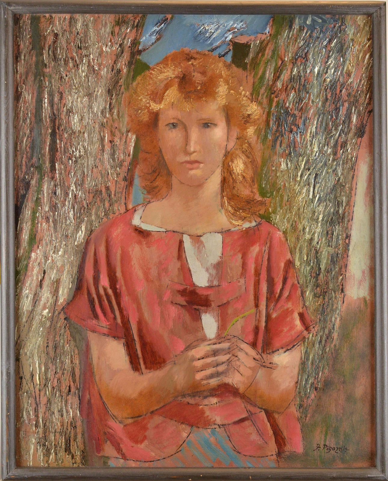 Jazeps Pigoznisjolene. 1987, Oil On Cardboard. 81x65 Cm1987 photo Art