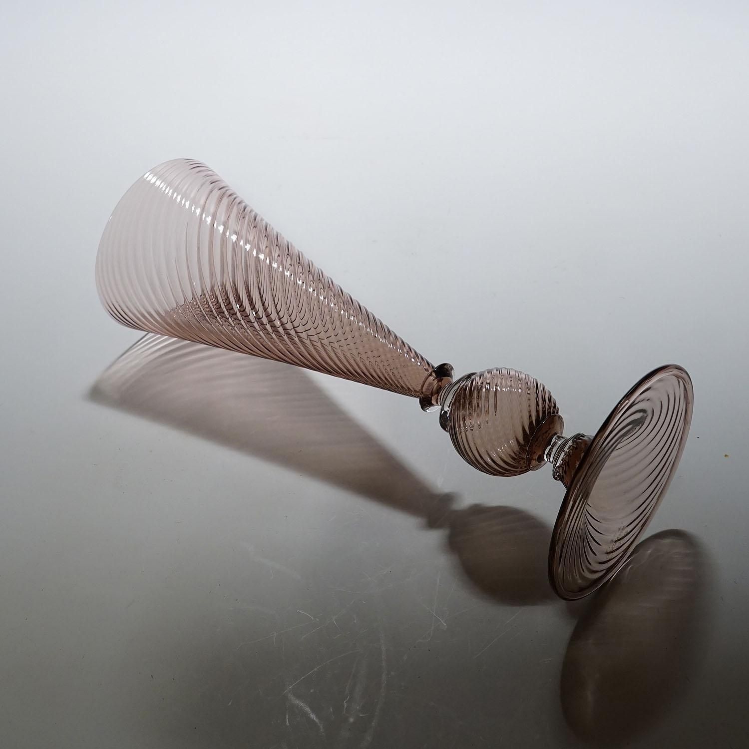Vetro Soffiato Glass Vase, Venini Murano Ca. 1950s photo vinterior