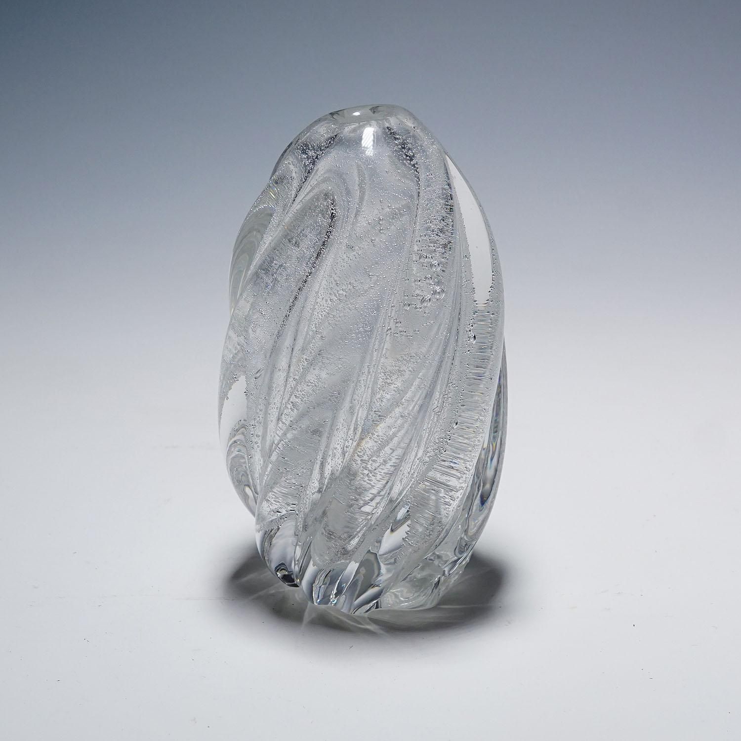 Art Glass Vase With Sodium Bubbles Tapio Wirkkala For Iittala 1940s photo Home Decor