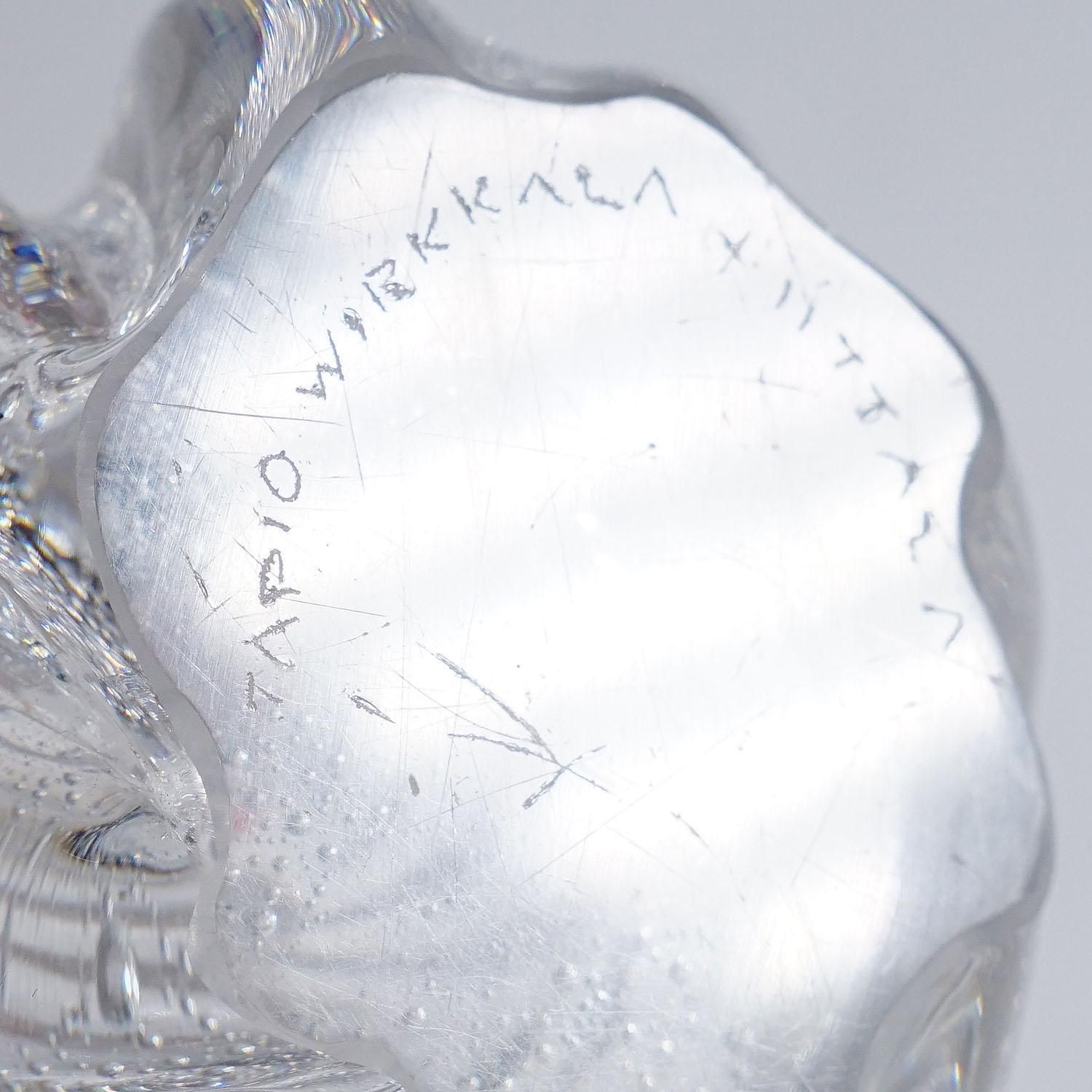 Art Glass Vase With Sodium Bubbles Tapio Wirkkala For Iittala 1940s photo vinterior
