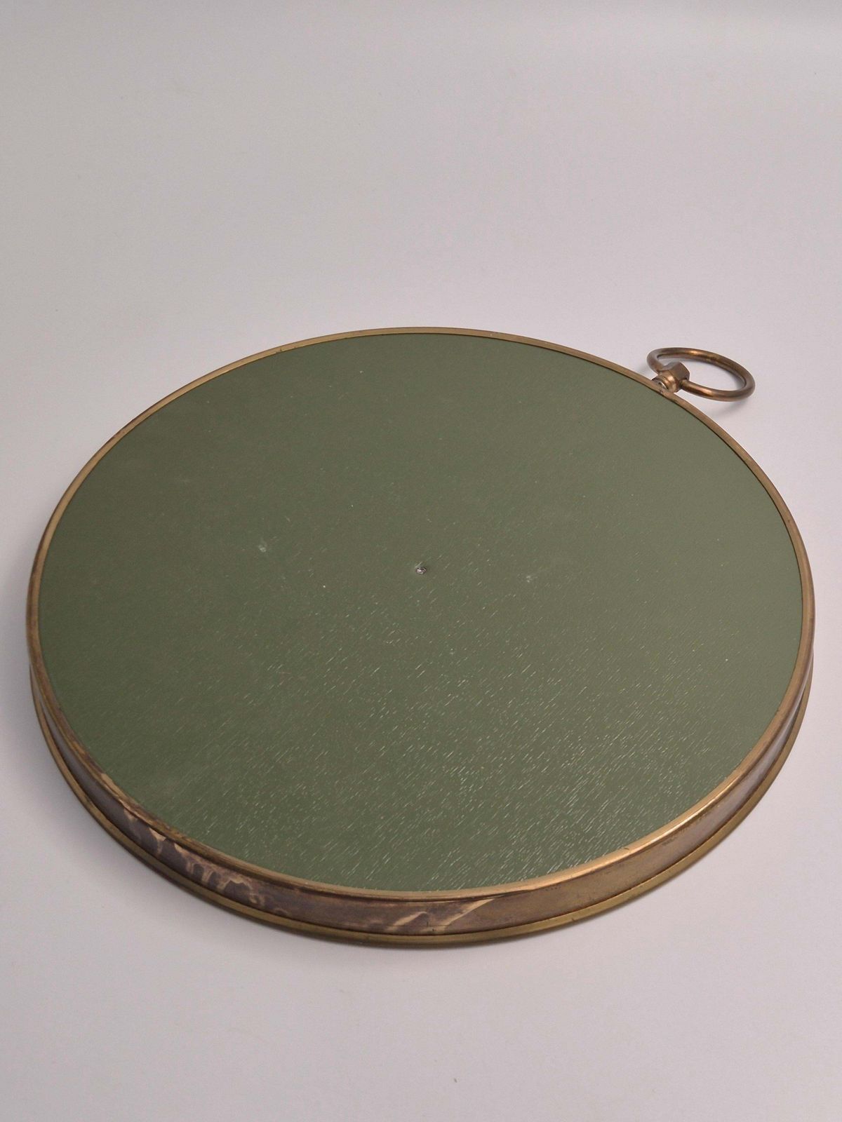 Firma Svenskt Tenn, Mirror With Brass Frame, Pocketwatch Shaped, Swedish Modern photo 1475.0