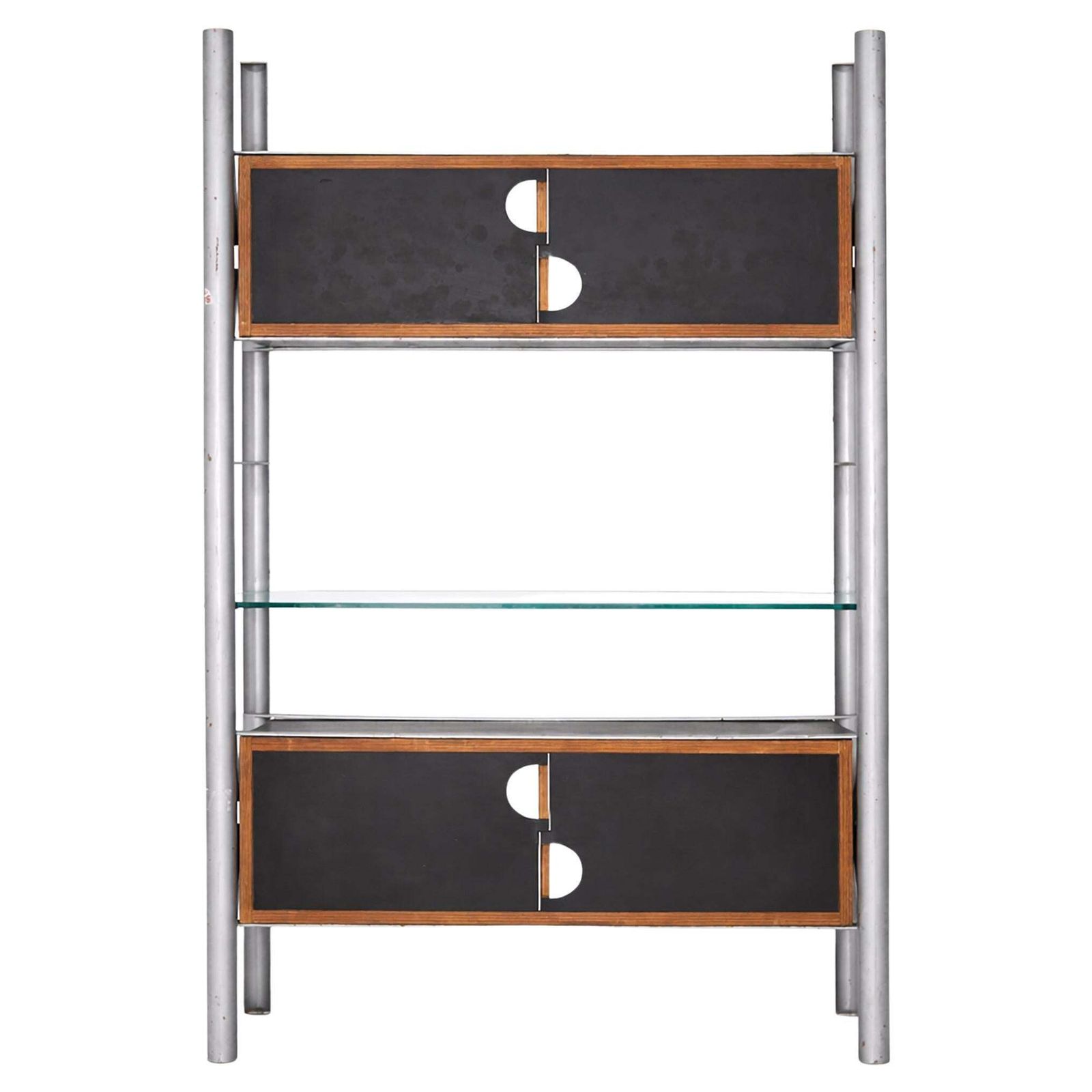 Italian Modular Ferrotipi Bookcase Room Divider, G. Malacrida & P. Resmini