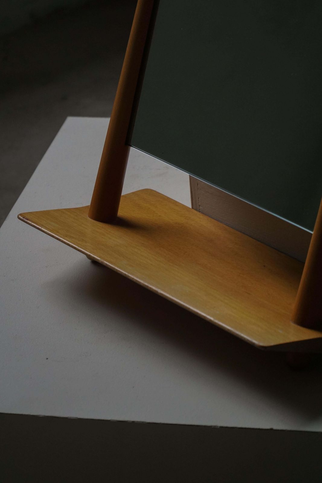 Mid 20th Century, Scandinavian Standing Table Mirror In Wood, 1950s–1960s photo buy