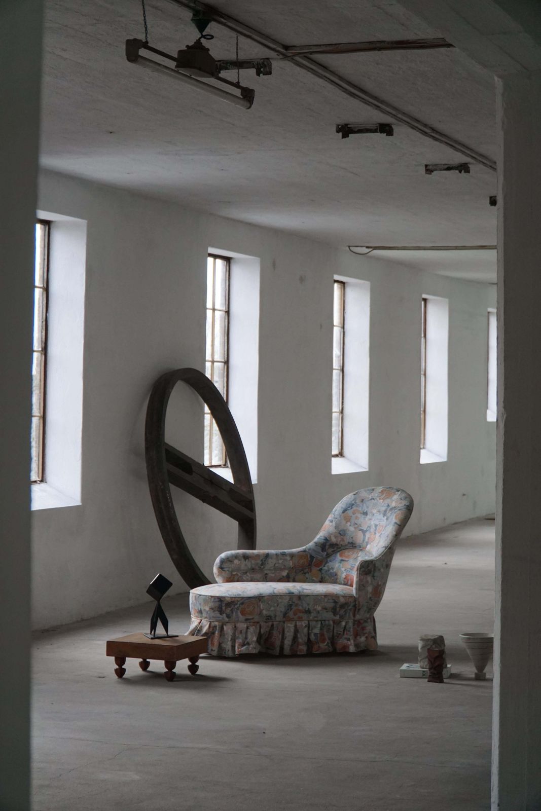 Vintage Chaise Lounge/Canape With Floral Upholstery, Danish Modern, 1950s photo furniture