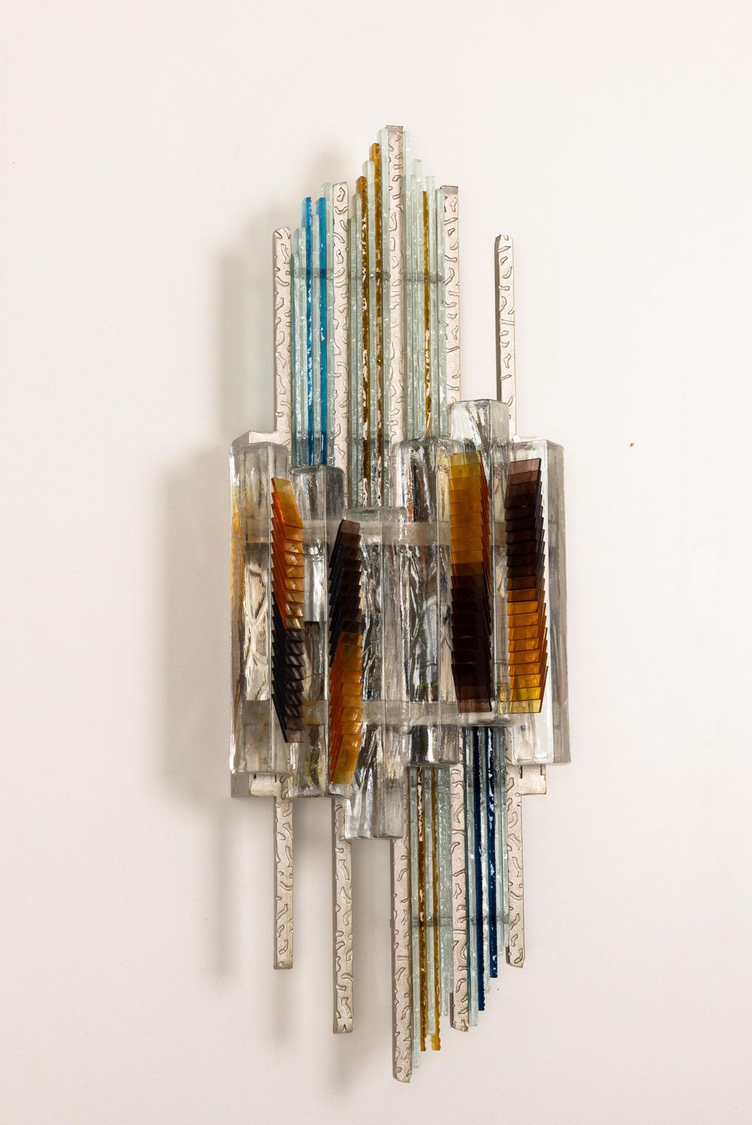 Brutalist Mid Century Wall Sconce By Albano Poli For Poliarte, 1970s photo Lighting
