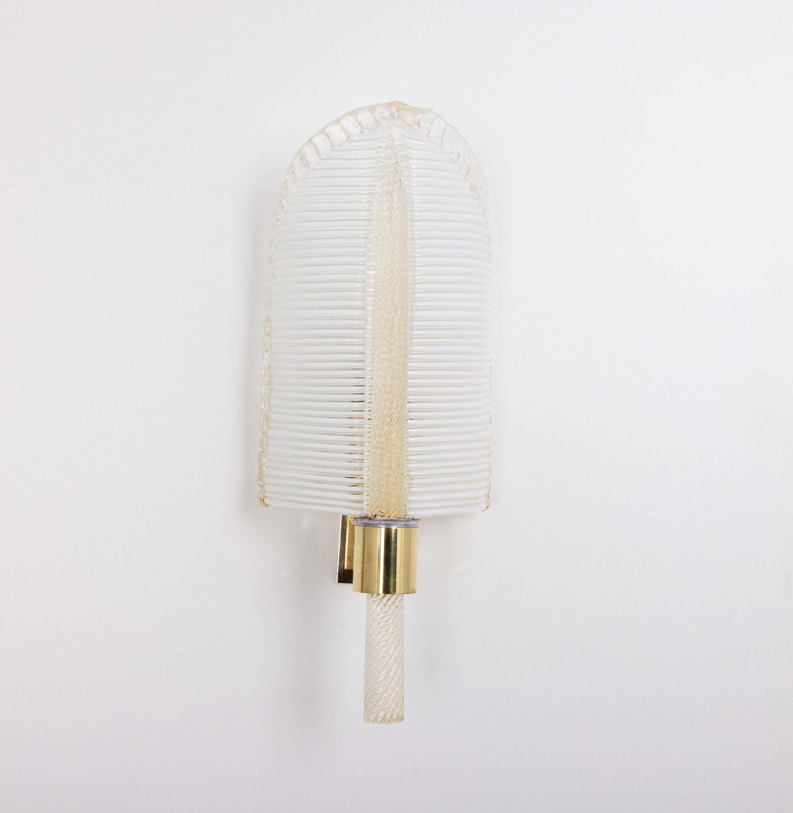 Pair Of Murano Glass Wall Sconces By Barovier & Toso, Italy, 1970s photo Lighting