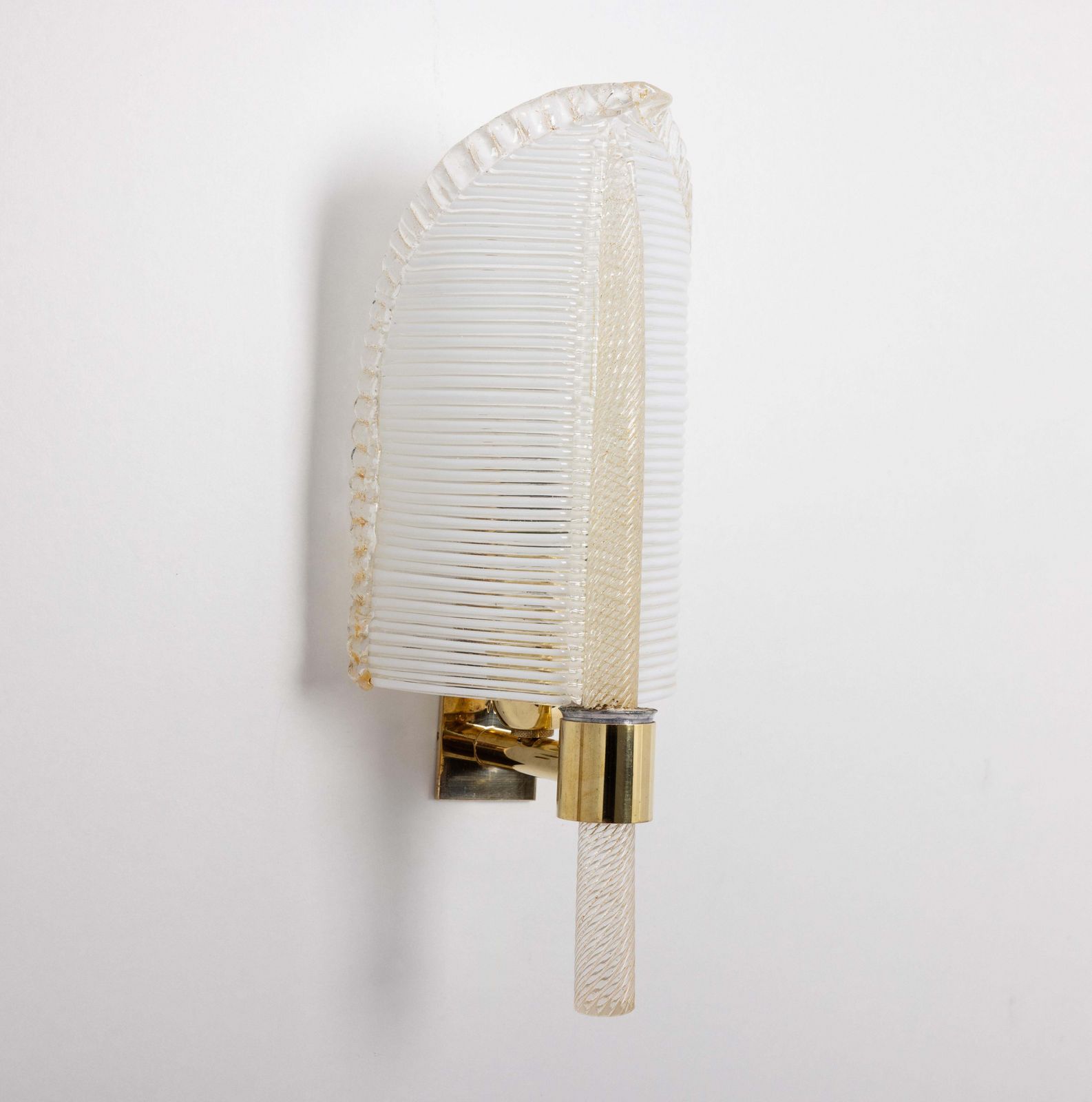 Pair Of Murano Glass Wall Sconces By Barovier & Toso, Italy, 1970s photo vinterior