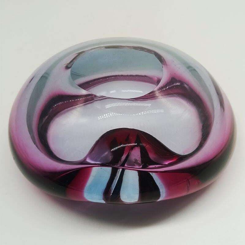 1960s Ashtray Or Catch All In Murano Glass By Flavio Poli For Seguso. 15.5cm. Made In Italy. photo vintage