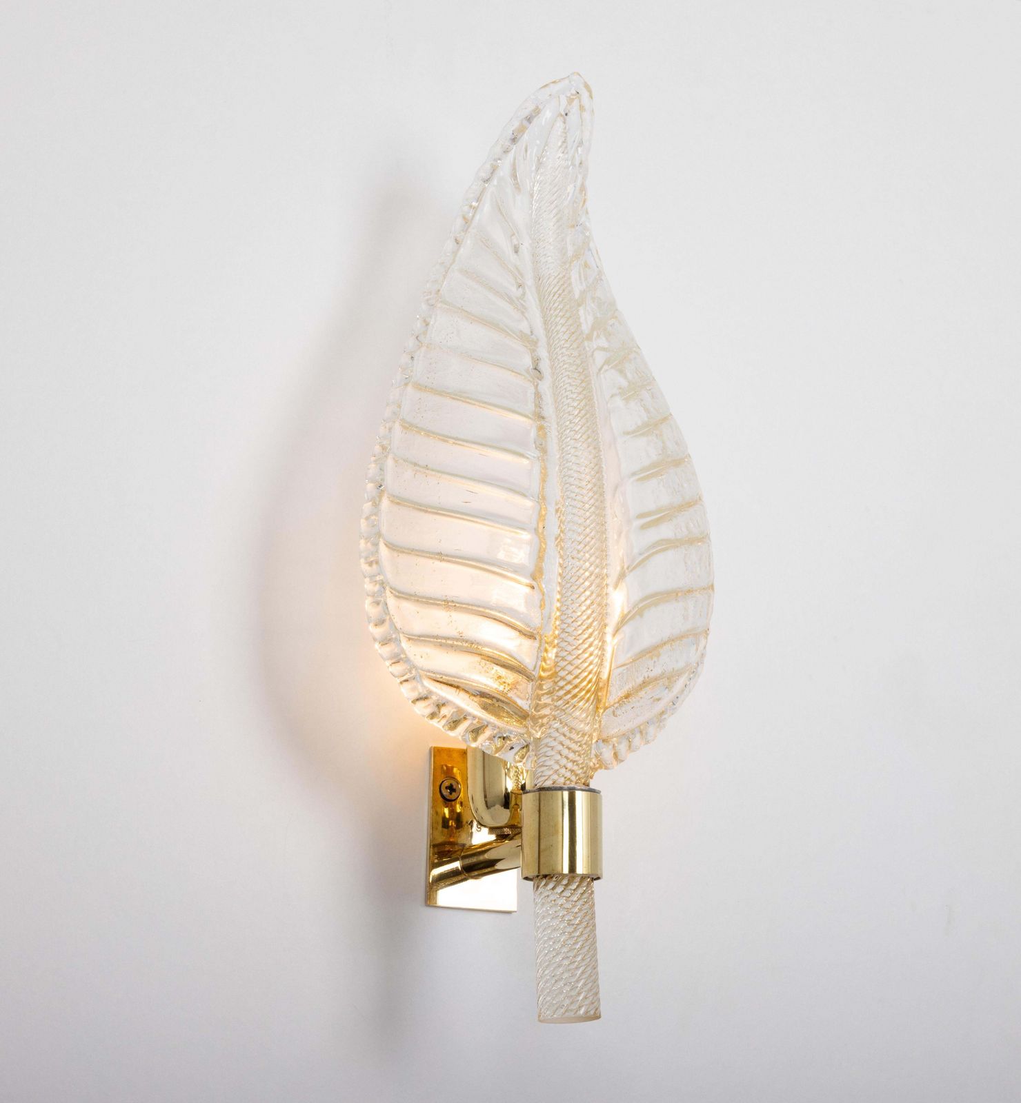 Pair Of Murano Glass Wall Sconces By Barovier & Toso, Italy, 1970s photo furniture