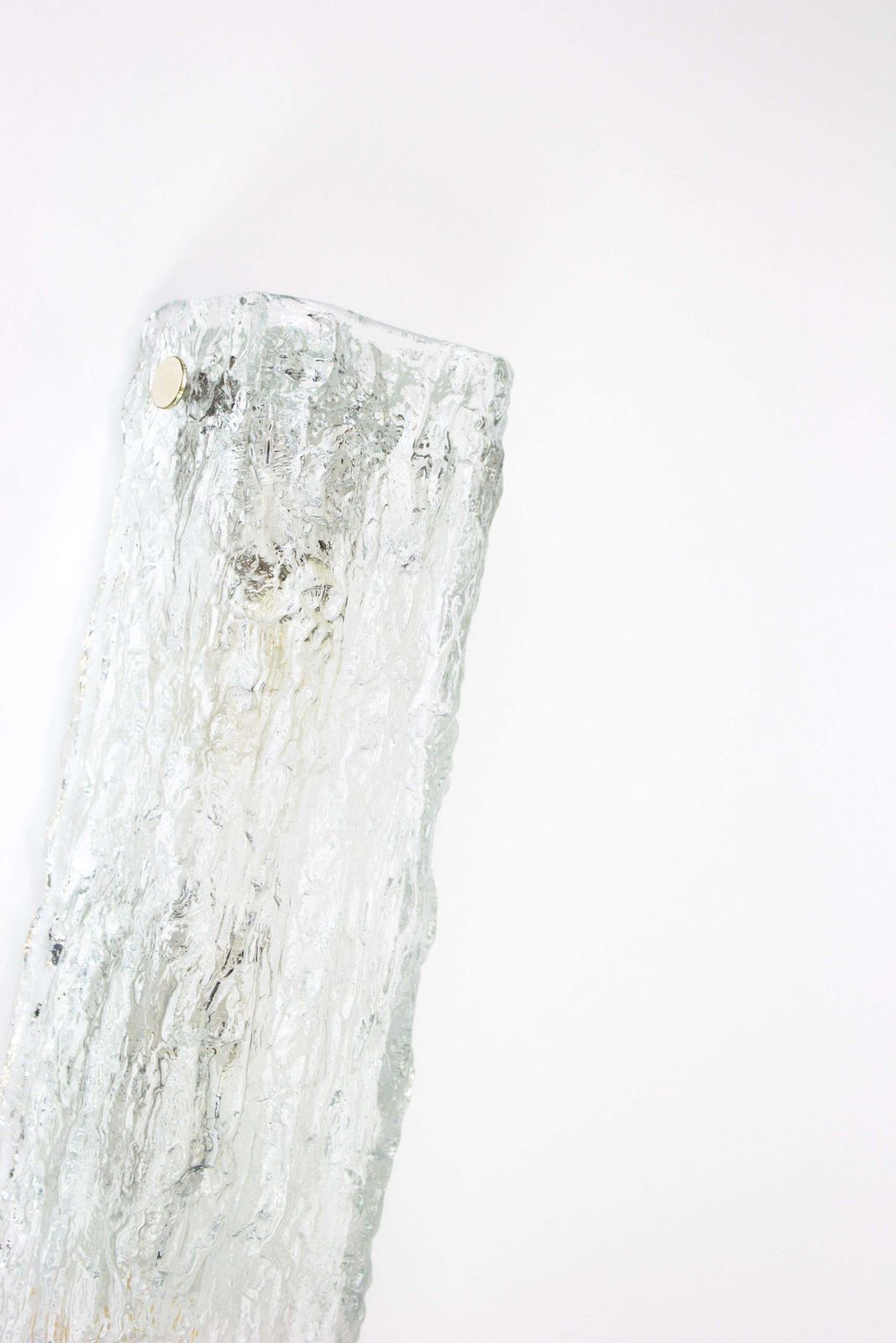 1 Of 2 Sets Of Large Murano Ice Glass Vanity Sconces By Kaiser, Germany, 1970s photo furniture