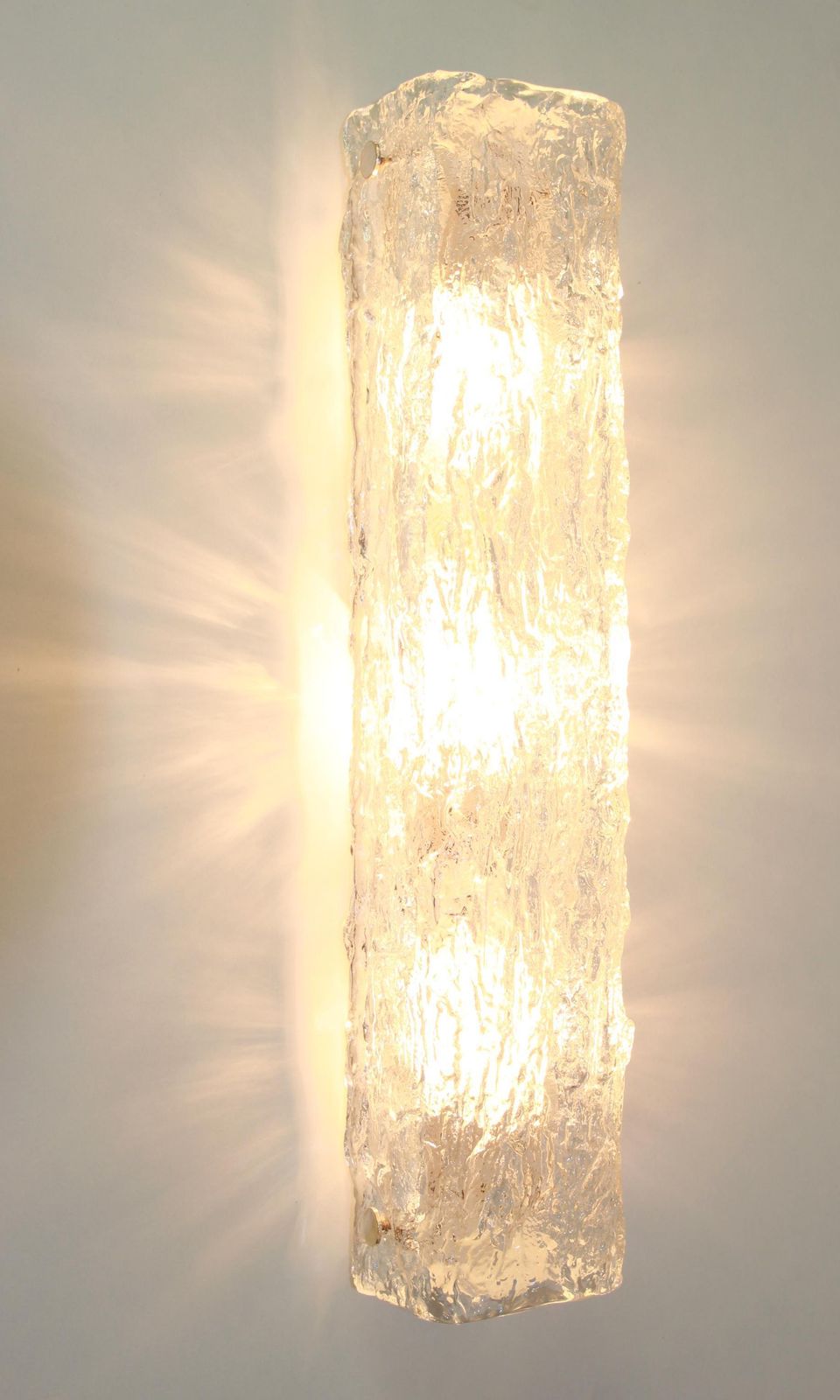 photo furniture 1 Of 2 Sets Of Large Murano Ice Glass Vanity Sconces By Kaiser, Germany, 1970s
