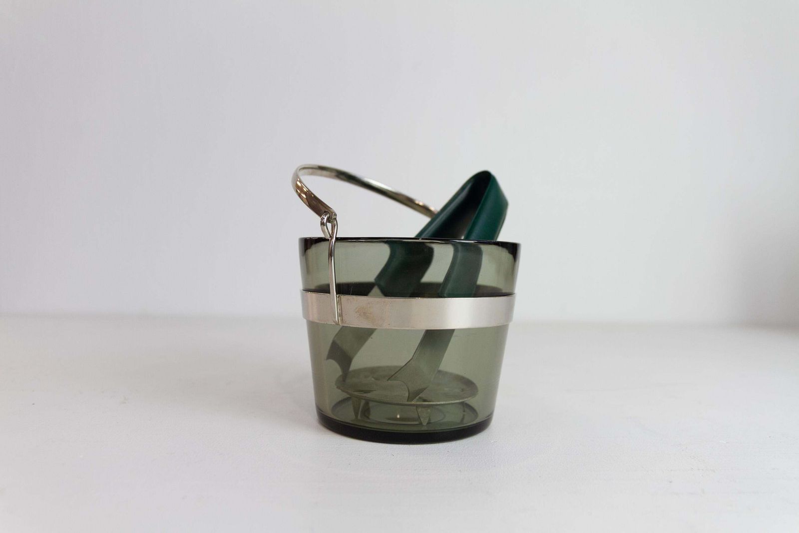 Swedish Glass Ice Bucket By Sven Palmqvist For Orrefors, 1960s. photo furniture