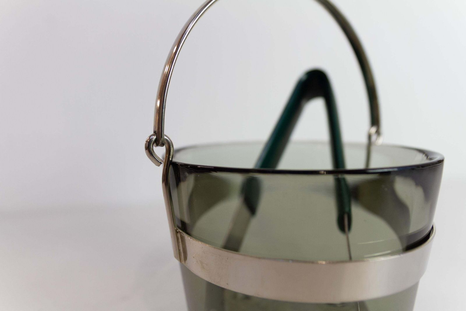 photo furniture Swedish Glass Ice Bucket By Sven Palmqvist For Orrefors, 1960s.