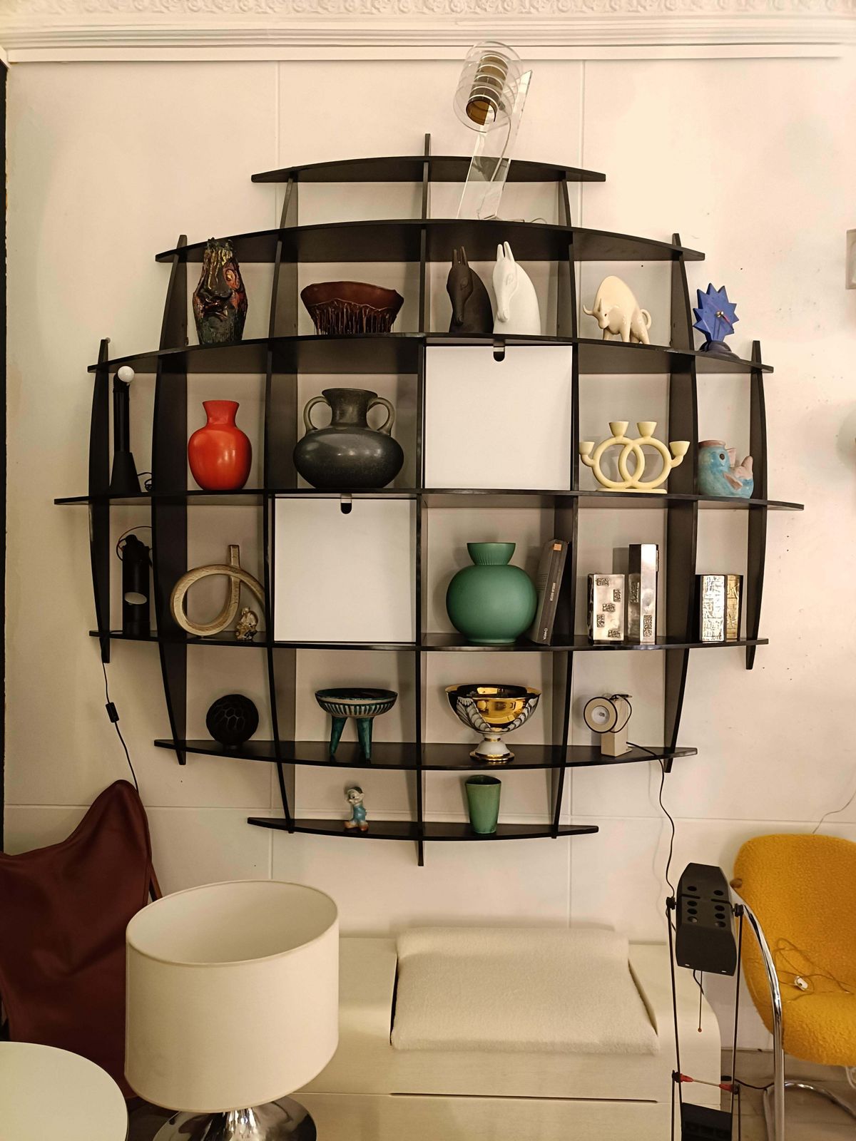 Manfredo Massironi For Nikol International Wall Bookcase "Tyco," Italy 70s photo vinterior