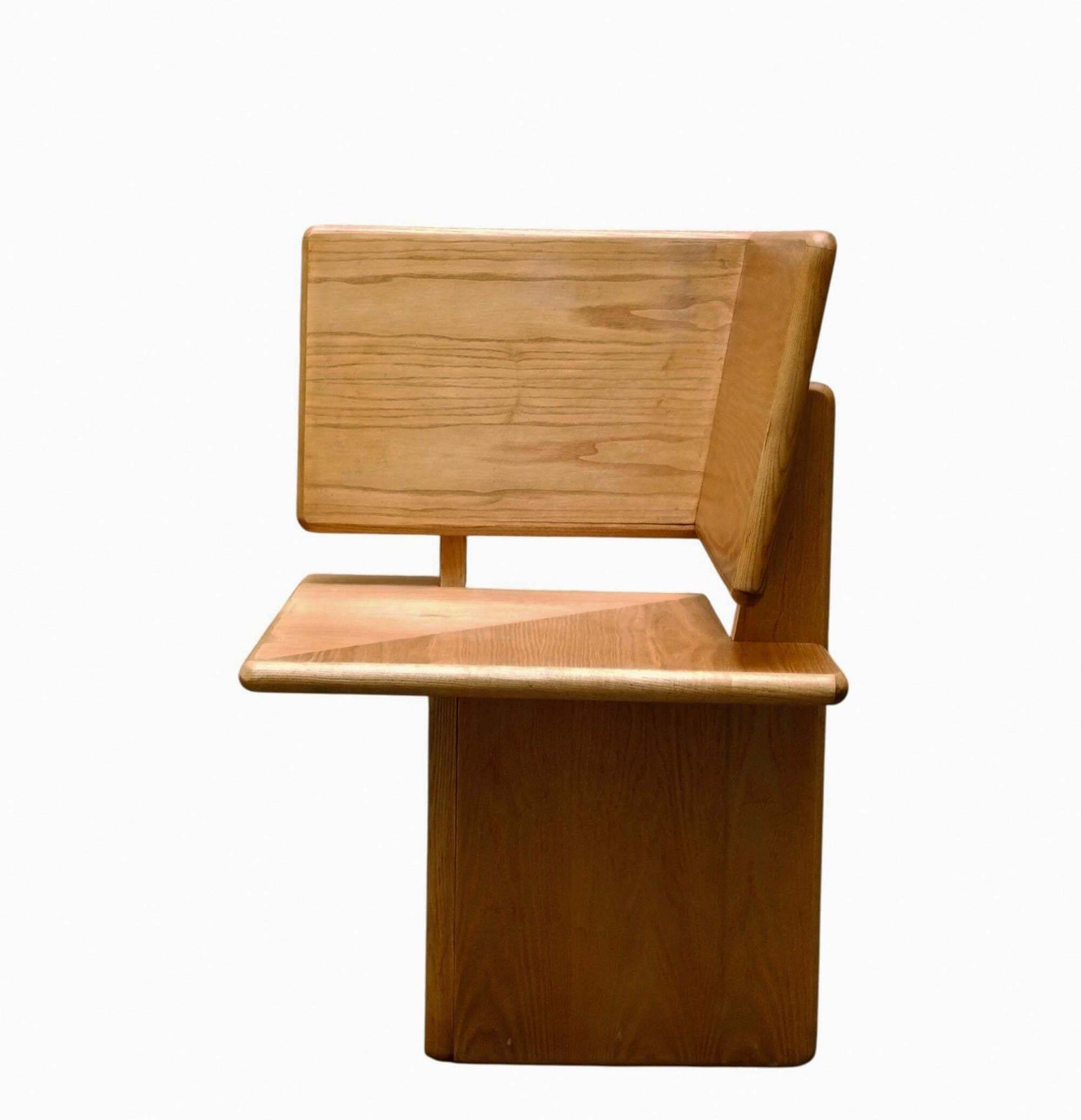 Single Oak Wood Chair Or Bench, Italy 1980s photo furniture