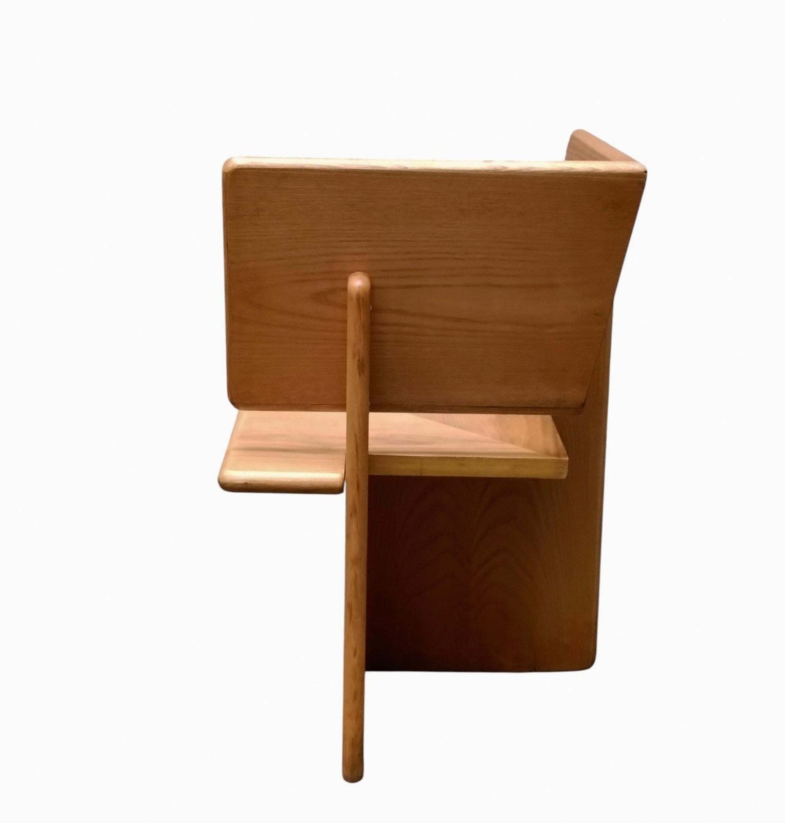 Single Oak Wood Chair Or Bench, Italy 1980s photo 1047.0