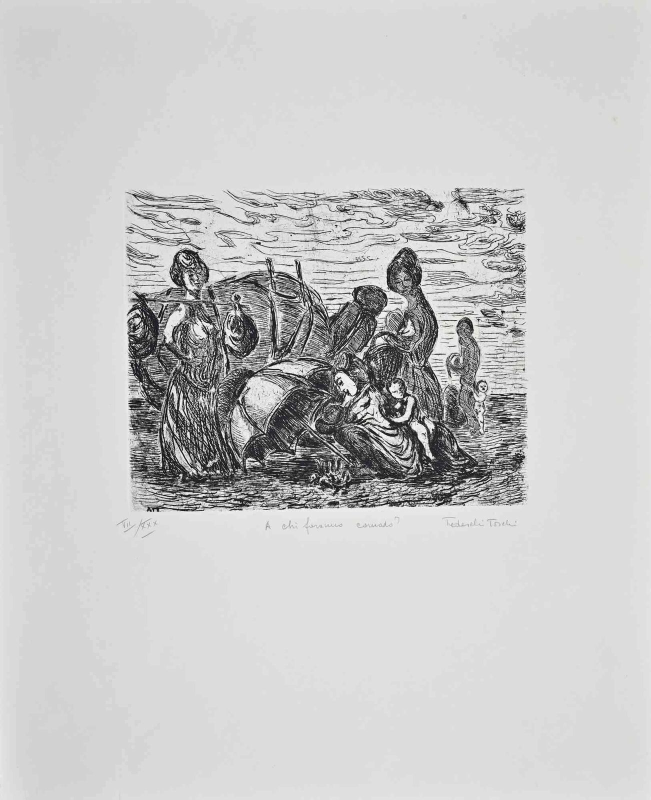 Amedeo Tedeschi Toschiwho Will Benefit From Them?   Etching By Amedeo Tedeschi Toschi   1990s1990s