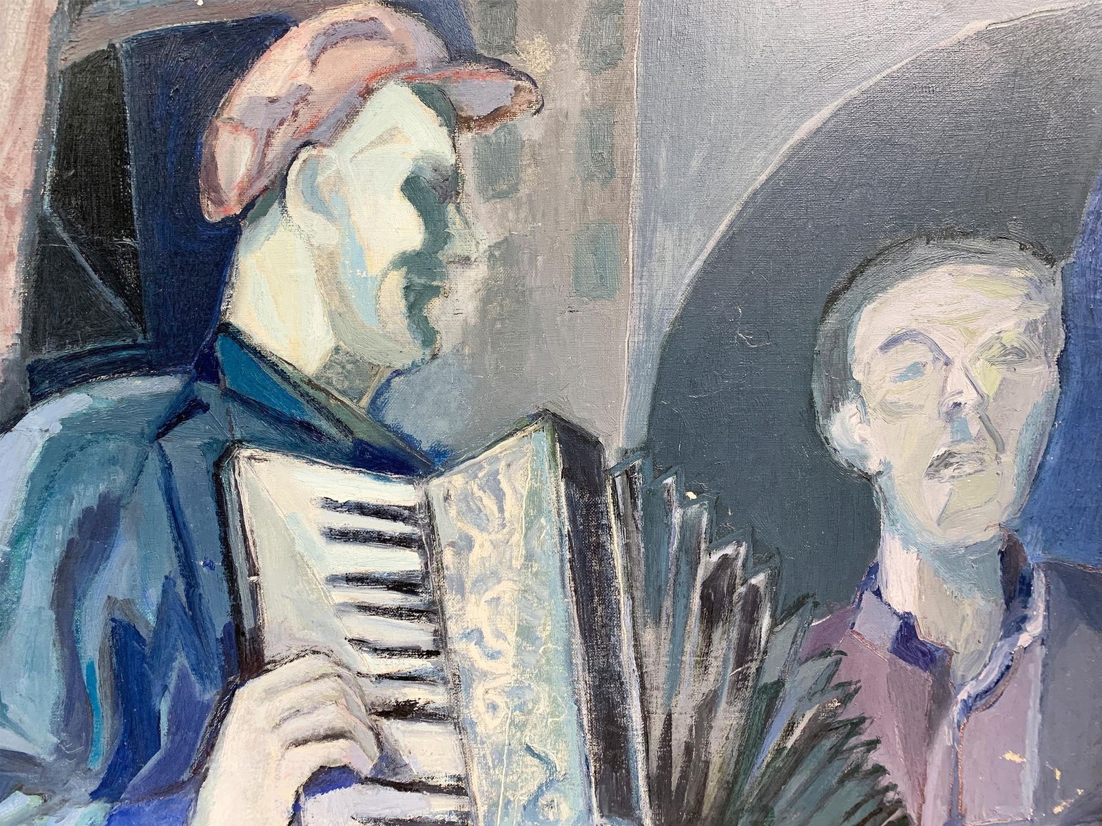 "Nocturne" Painting, Mid Century School Of Paris Signed By Samuel Mandelbaum photo 4976.0