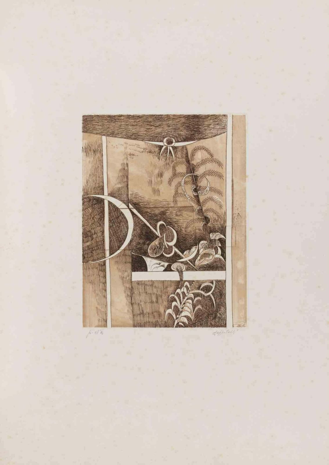 Mariangelo Zappitellicomposition   Etching By Mariangelo Zappitelli   1980s1980s