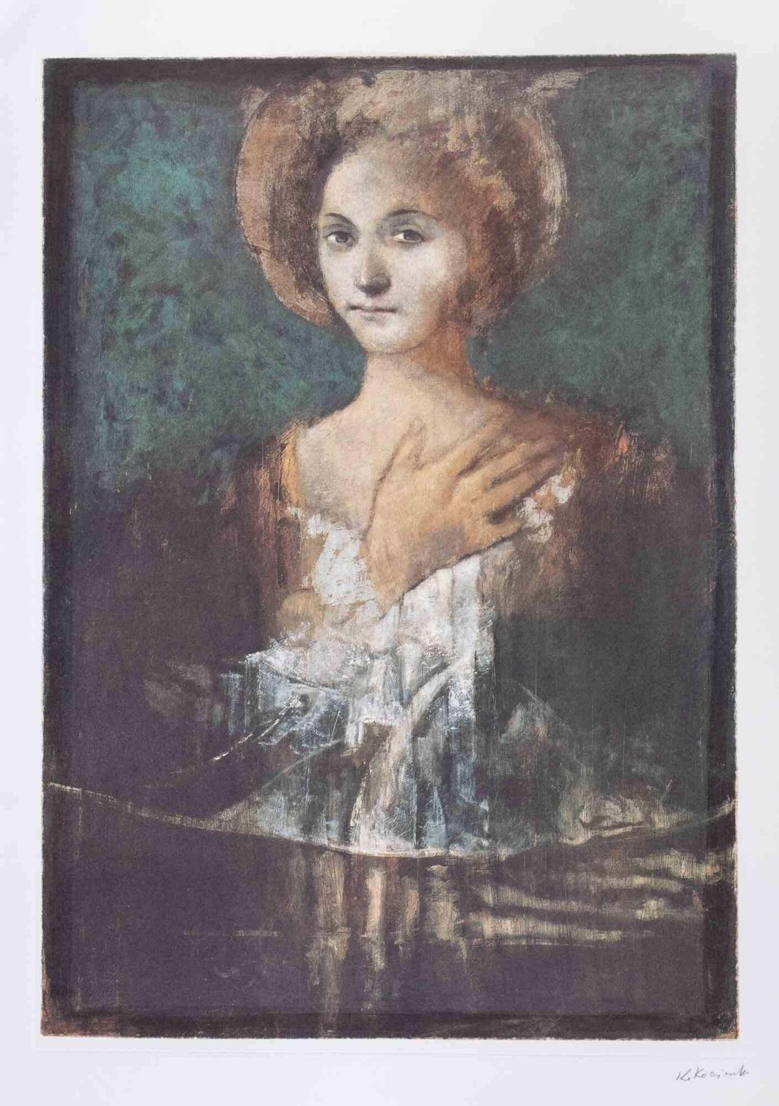 Alessandro Kokocinskirenaissance Woman   Lithograph By Alessandro Kokocinski   1990s1990s