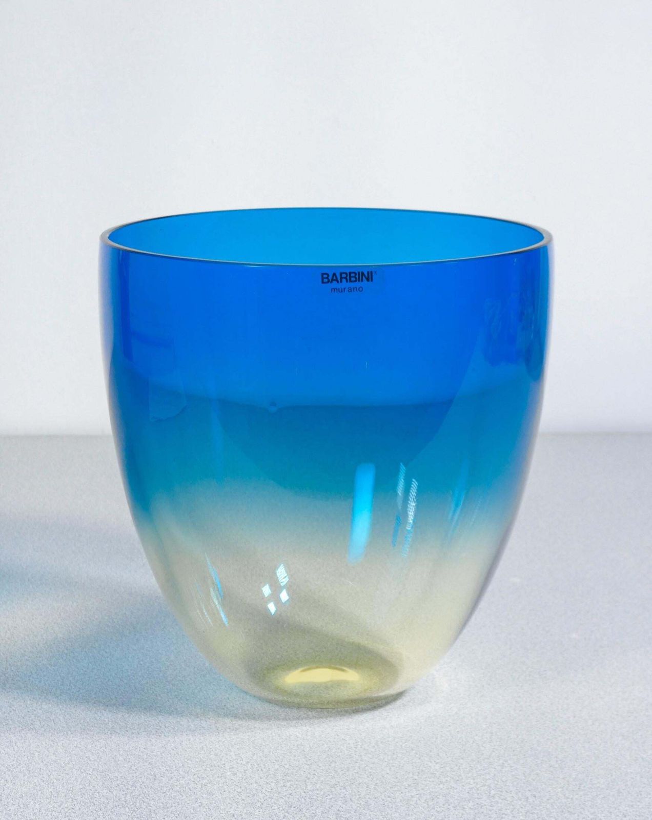 Pair Of Blown Sonorous Glass Vases, Design Alfredo Barbini. Murano, 70s photo for sale
