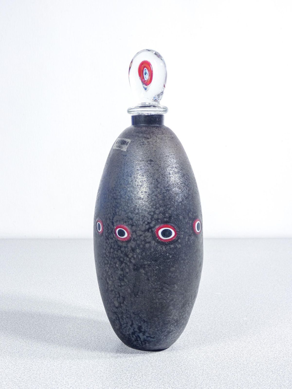 Pair Of Bottles From The Scavo Series, Design Alfredo Barbini. Murano, 70s photo Home Decor