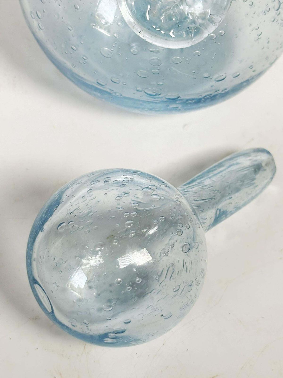 Pair Of Blown Glass Bottles From Biot, France, 1970 photo buy