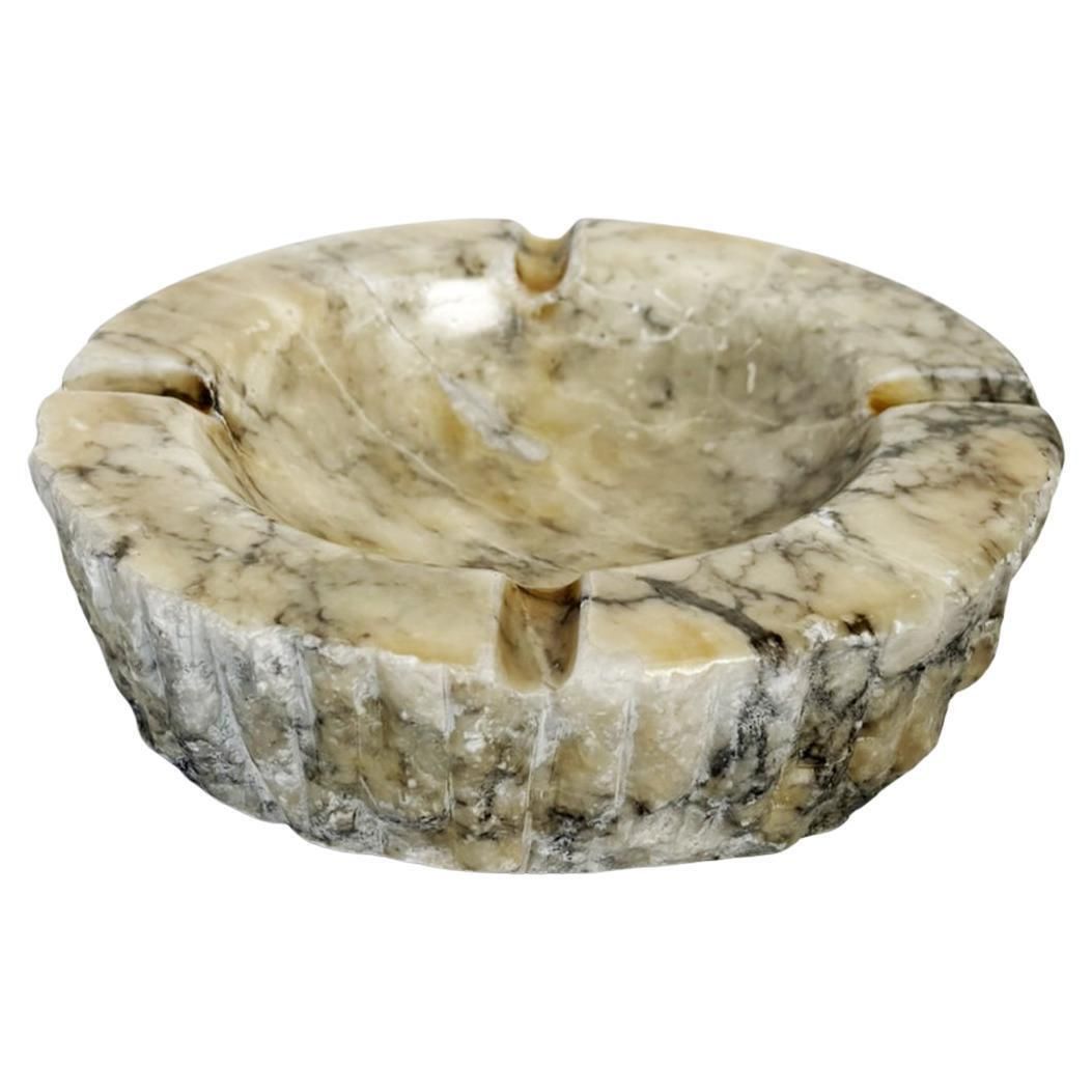 White Marble Ashtray, France, 1970
