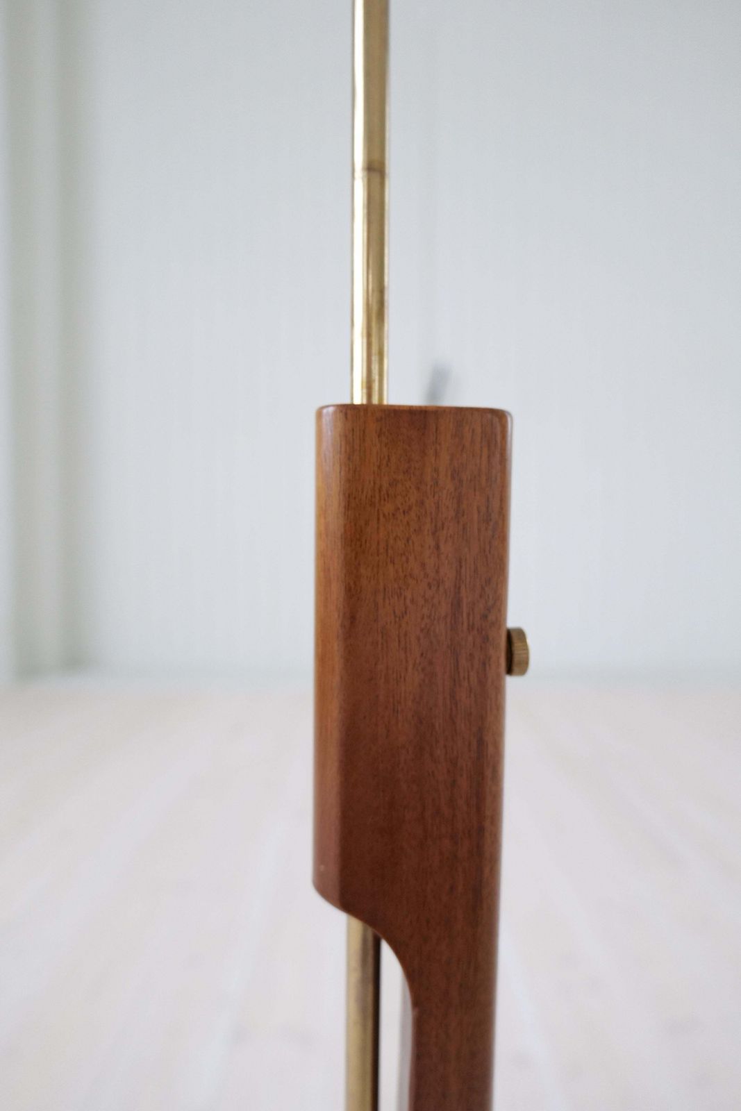 Midcentury Modern Floor Lamp, Teak And Brass Bergboms, Sweden, 1960s photo 2355.0