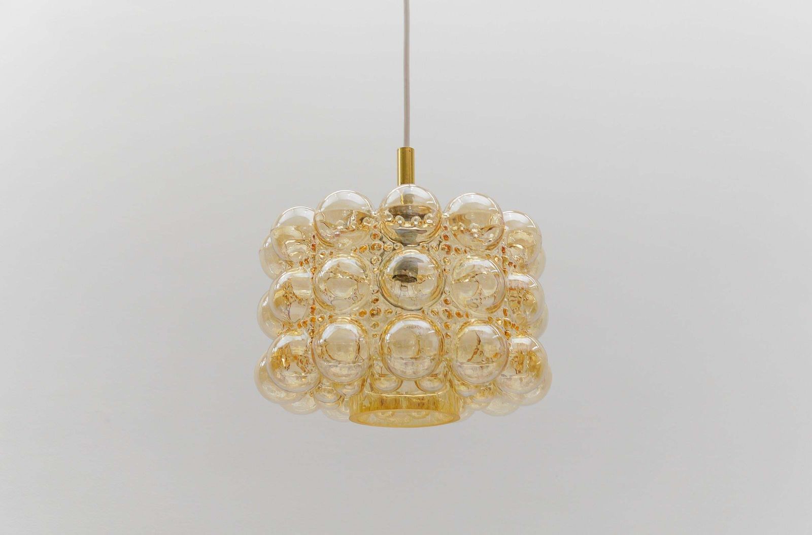 photo furniture Lovely Amber Bubble Glass Ceiling Lamp By Helena Tynell, Limburg Germany 1960s