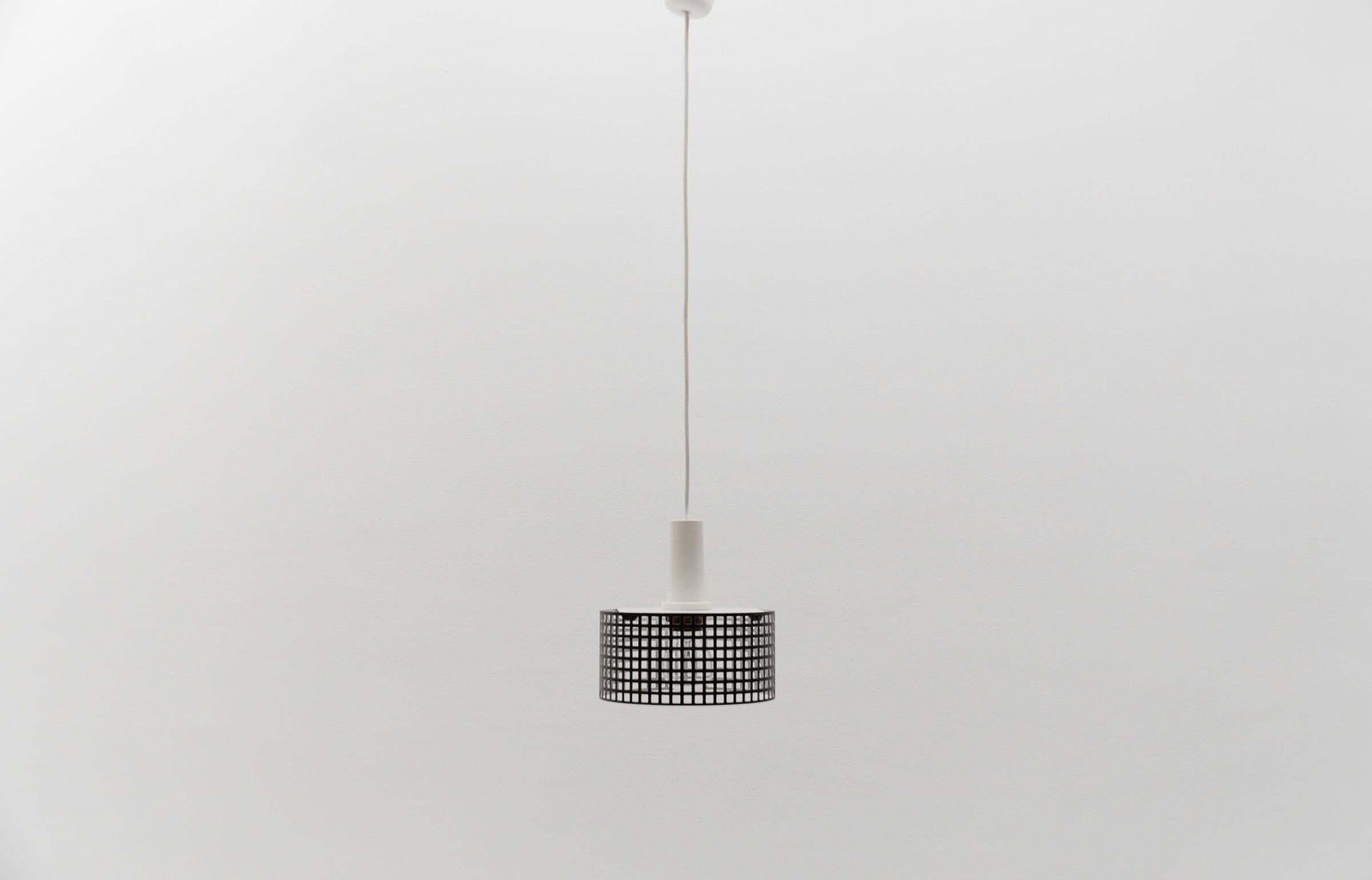Simple & Elegant Perforated Metal Pendant Lamp In The Manner Of Mathieu Mategot photo 755.0