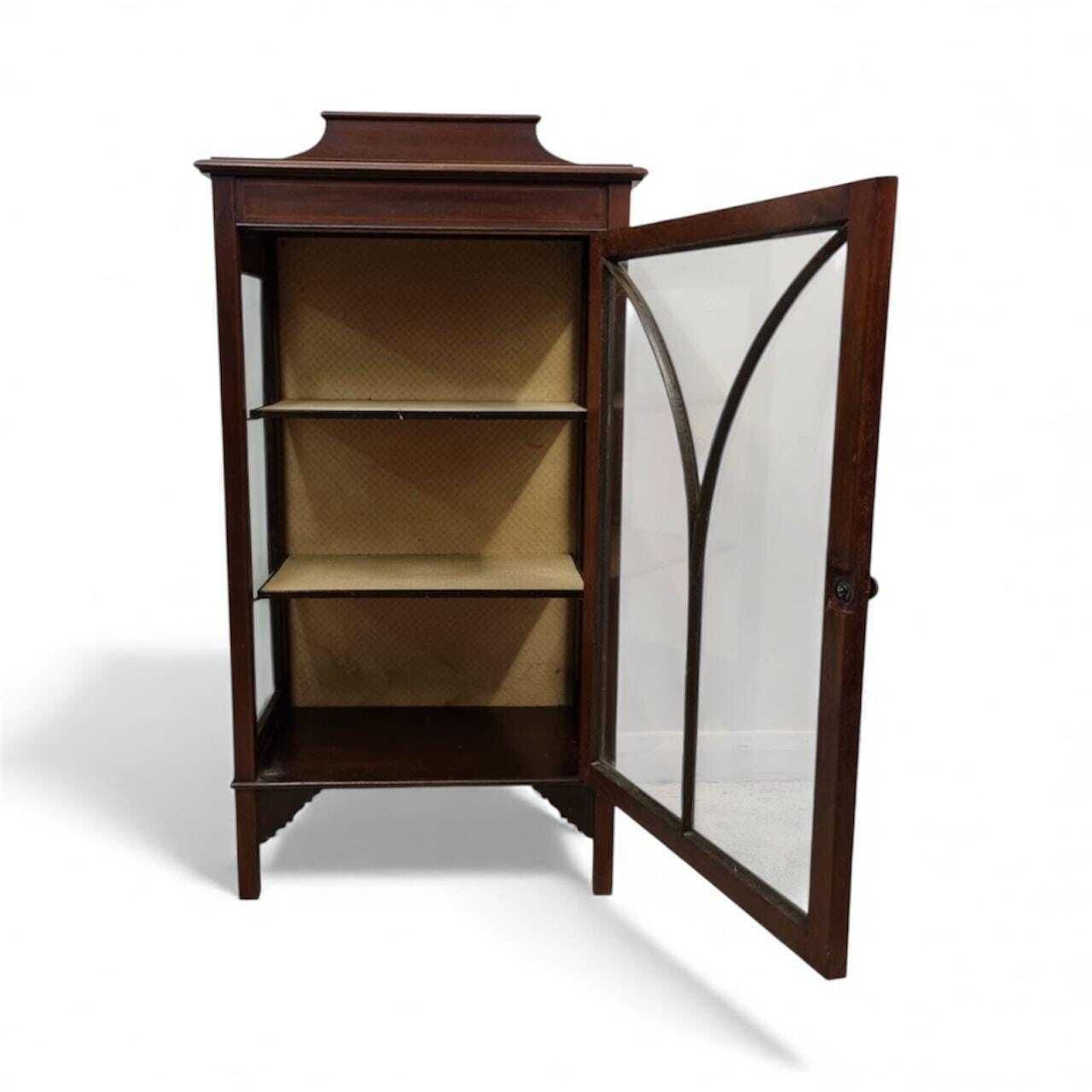 Antique Edwardian Glazed Bookcase / Small Display Cabinet / C.1910 photo Furniture