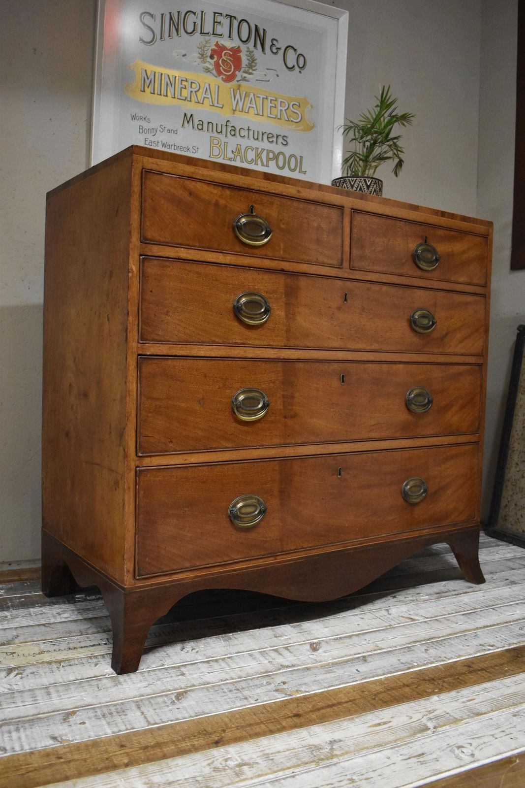 Antique Regency Victorian Mahogany Chest Of Drawers photo for sale