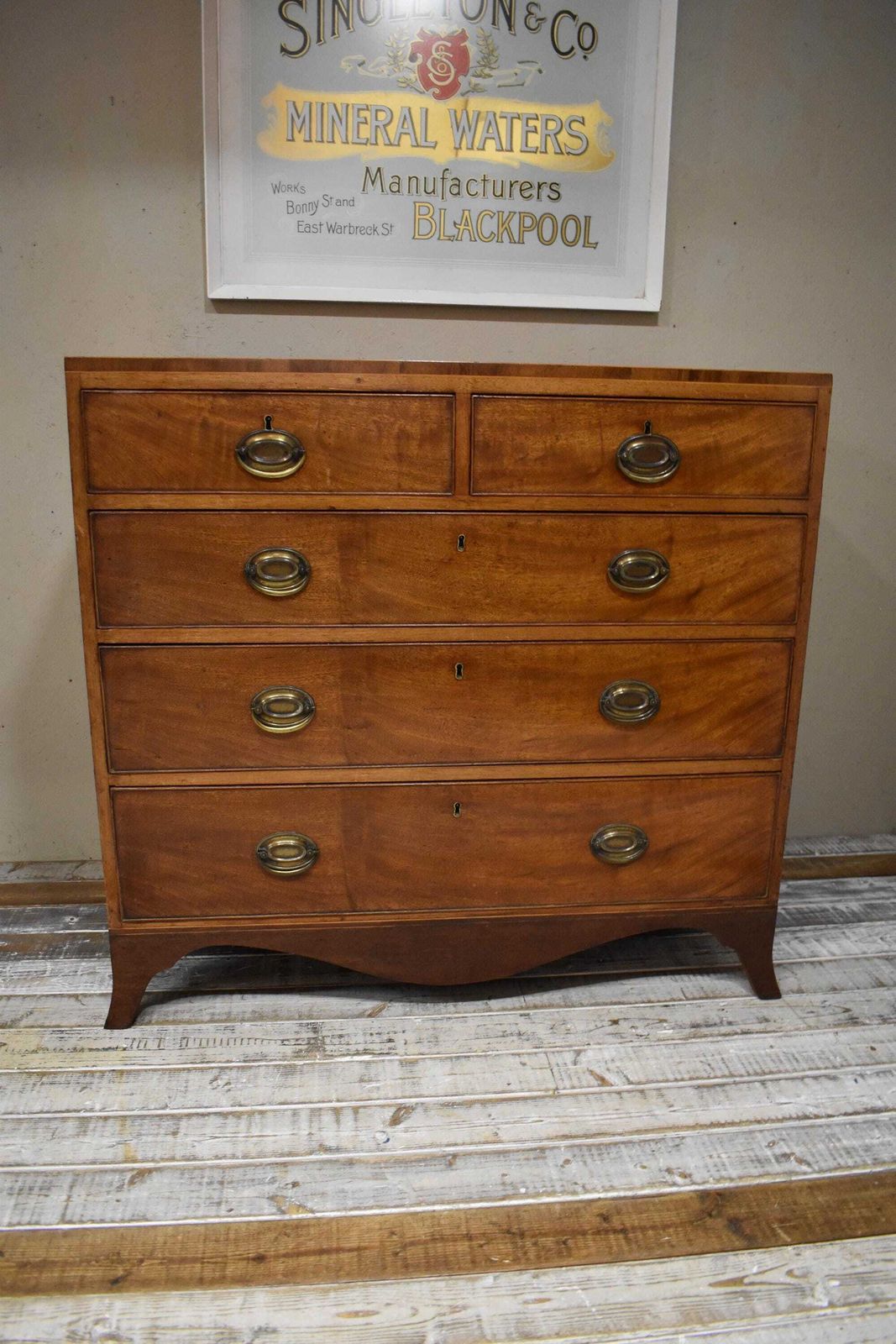Antique Regency Victorian Mahogany Chest Of Drawers photo 760.0