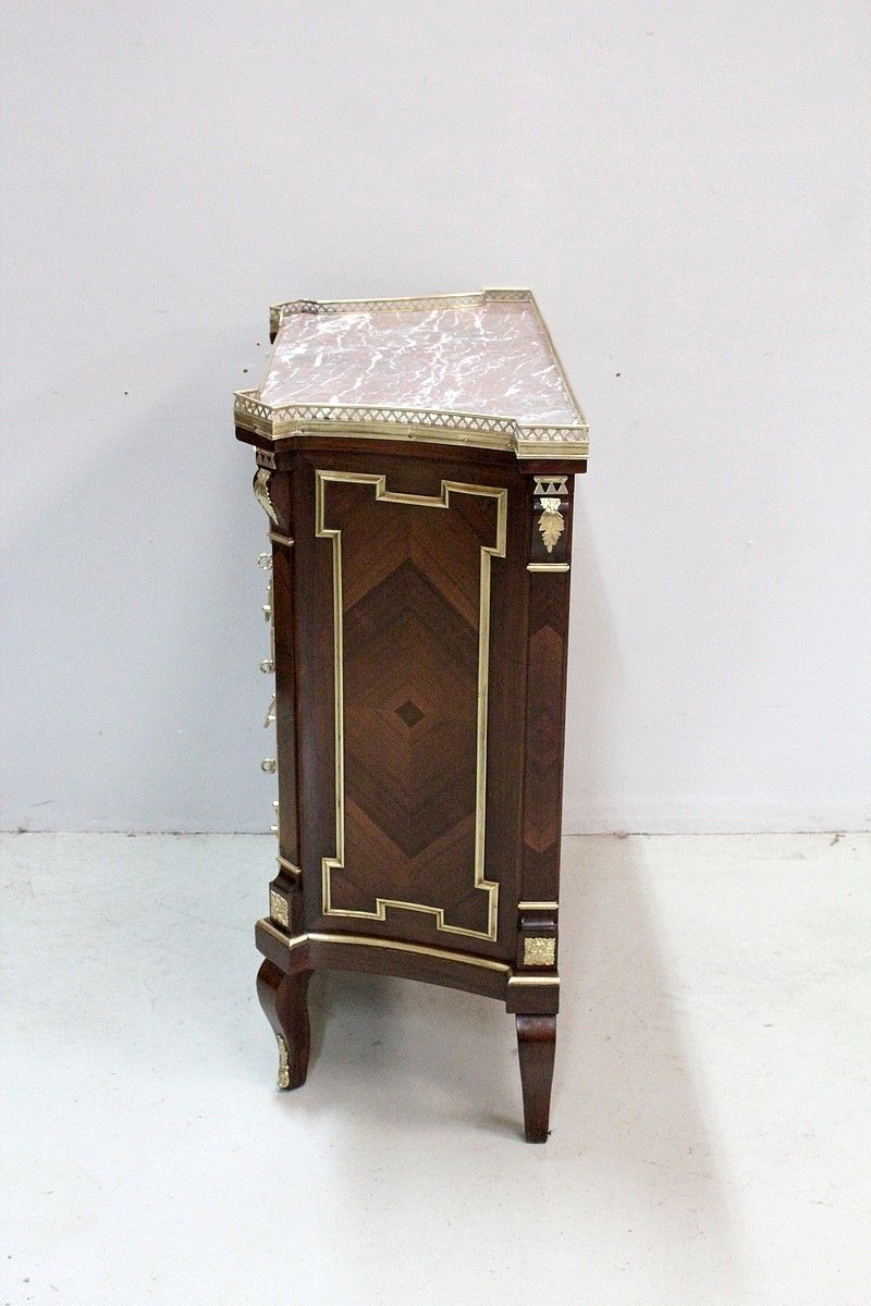 Furniture Small Chest Of Drawers Louis XVI, 19th Century photo