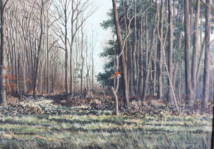 Pair Of British Sporting Oil Paintings Autumn And Winter Pheasant Shoot photo 550.0