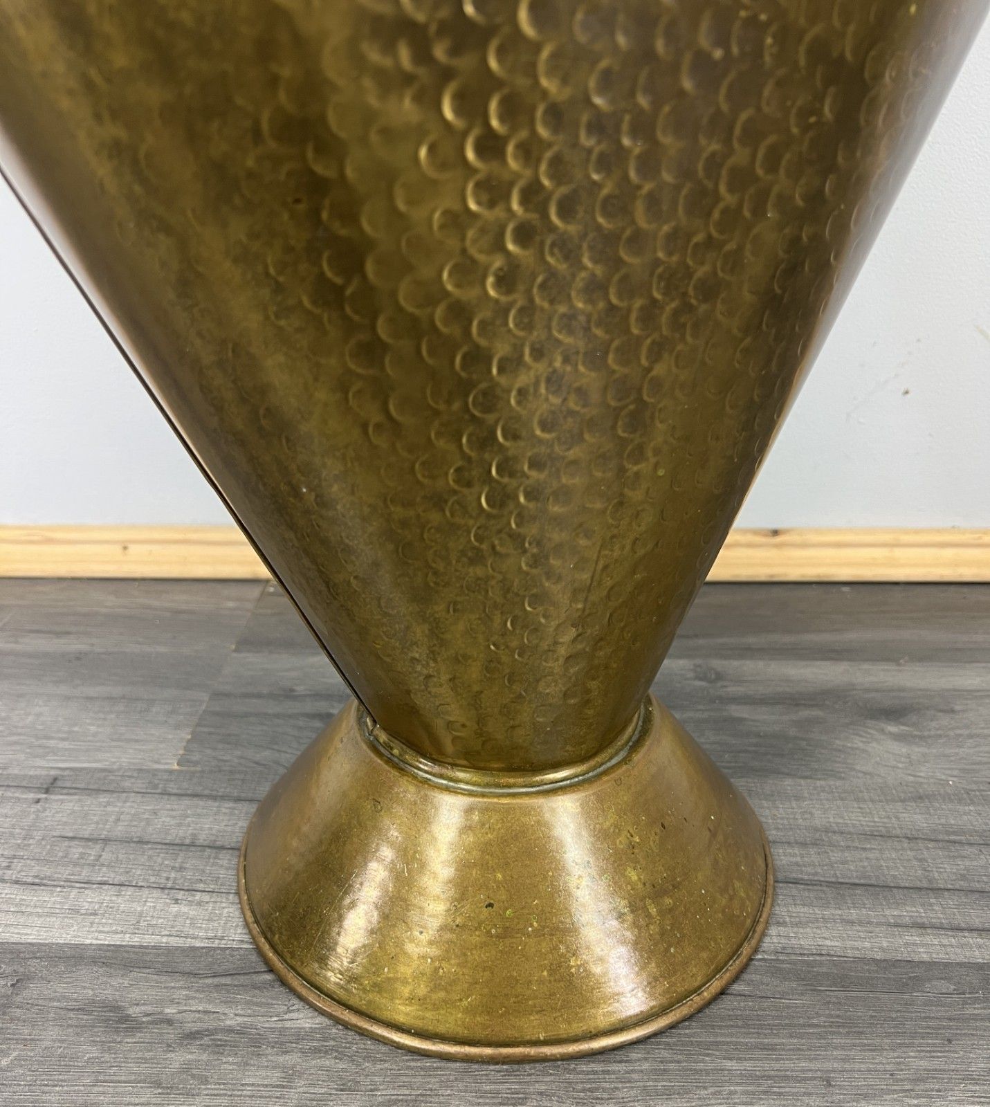 Umbrella Stand Vintage French Style Copper Brass Hammered Holder Lot 4747 photo buy