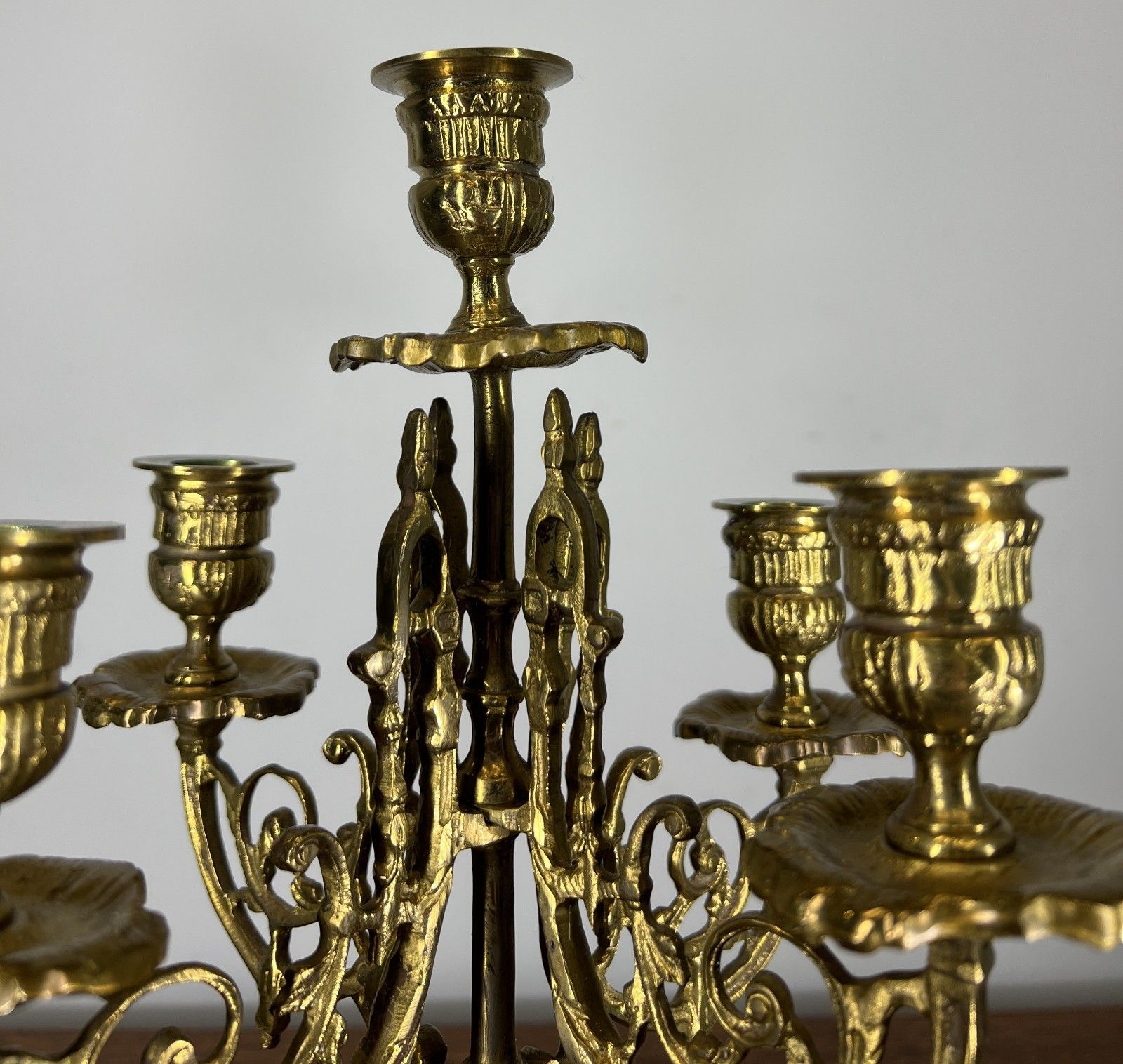 Candelabra Vintage French Style Ornate Five Arm Candle Holder Lot 4758 photo furniture