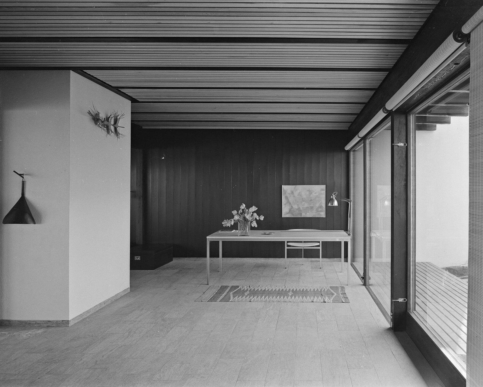 Poul Kjaerholm "Pk51" Working Desktable In Ash Wood & Steel By E. Kold, 1960s photo vintage