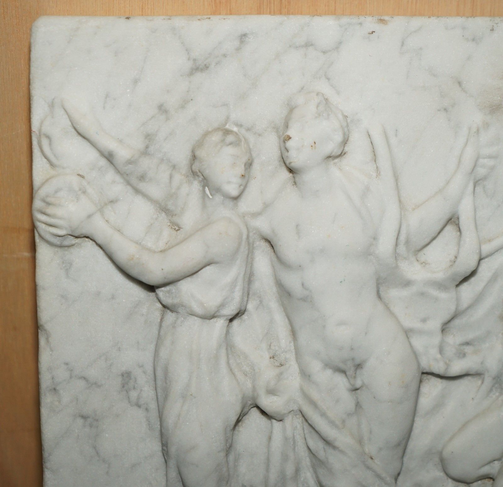 Stunning Antique Marble After Alcibiades With The Courtesans Roman Influence photo for sale