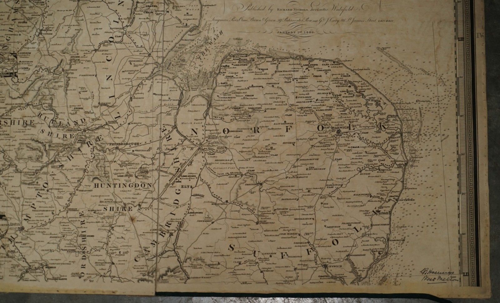 Art 1830 Dated Extra Large 194cm X 159cm Inland Navigation Map Canals And Railroads photo