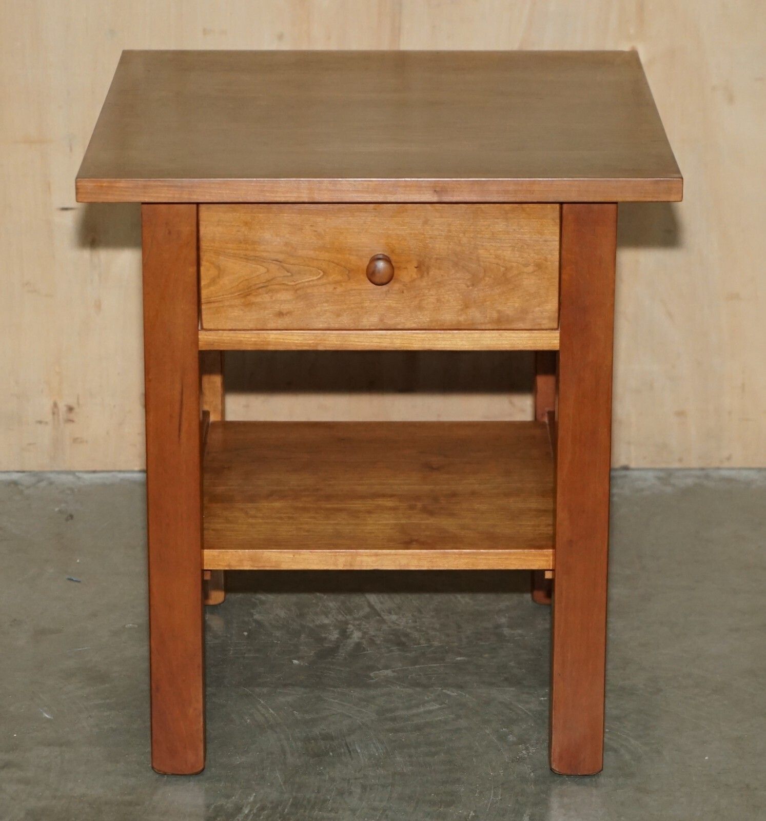 Pair Of Lovely Cherry Wood Side End Nightstand Tables Bought From Harrods London photo Furniture