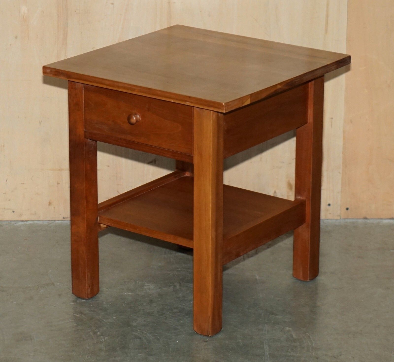 photo vinterior Pair Of Lovely Cherry Wood Side End Nightstand Tables Bought From Harrods London