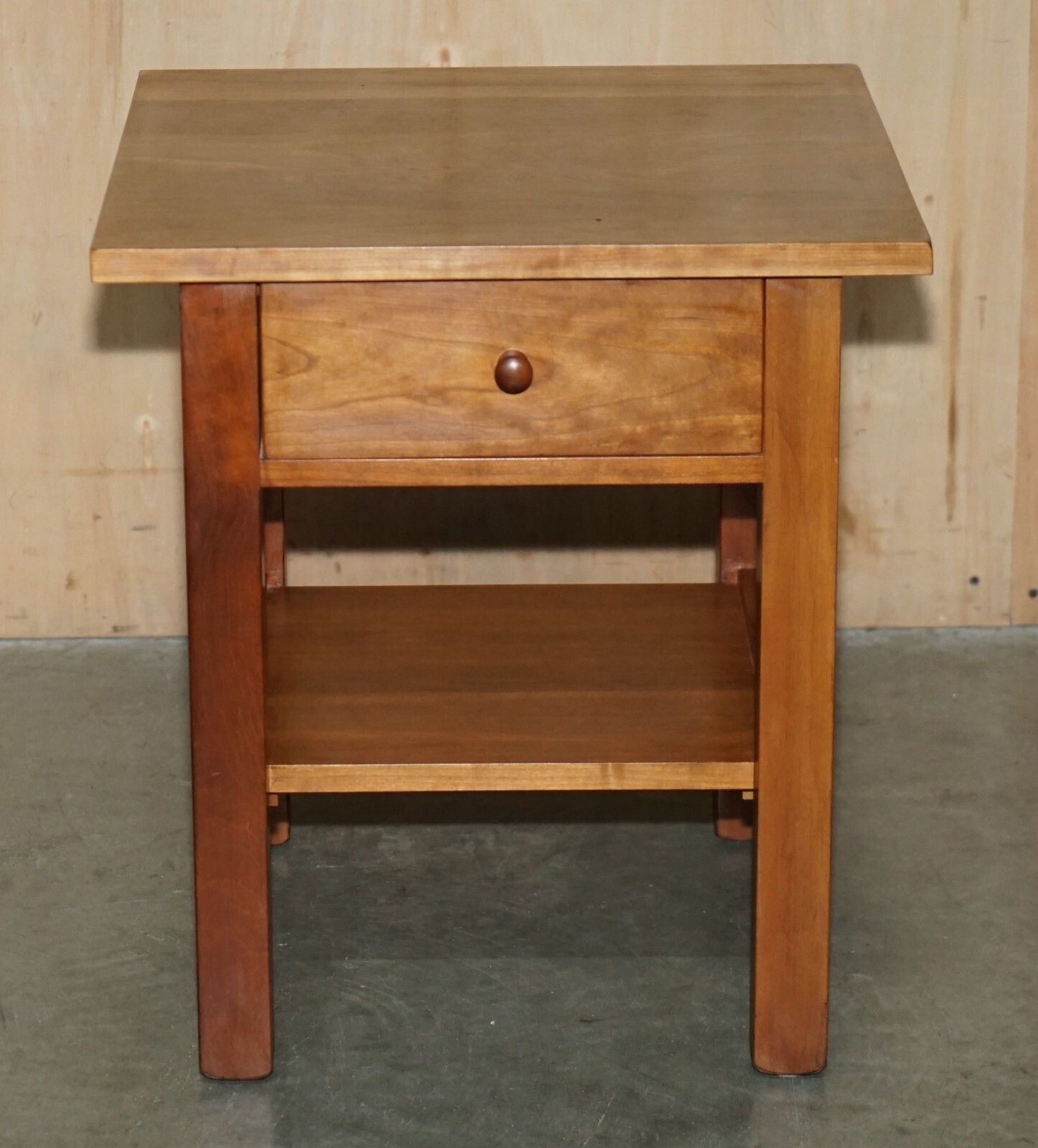 photo buy Pair Of Lovely Cherry Wood Side End Nightstand Tables Bought From Harrods London
